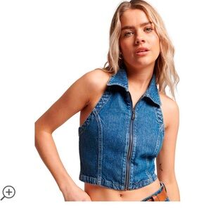 Denim Halter Top